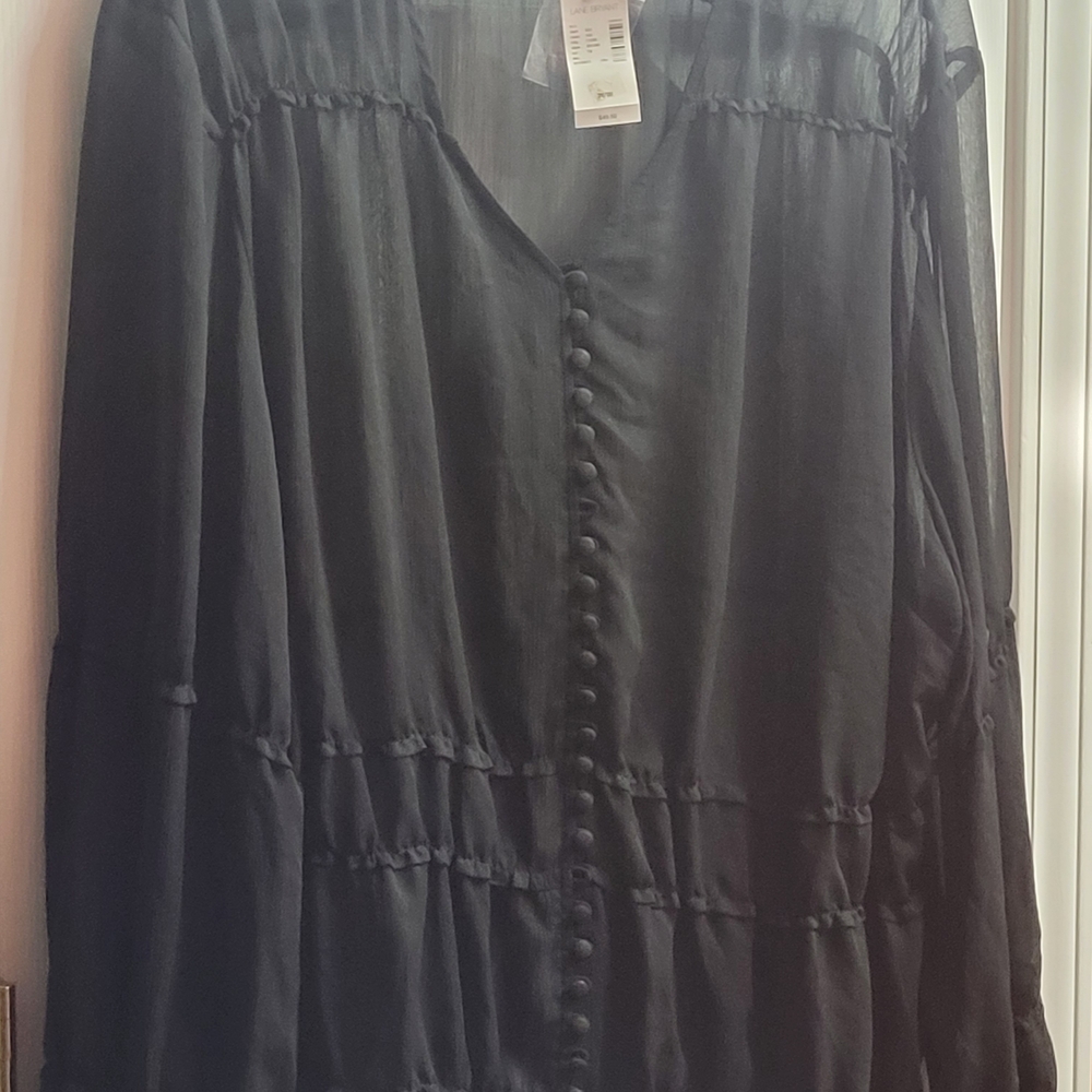 Lsne Bryant Chic Black Button-Down Women's Blouse